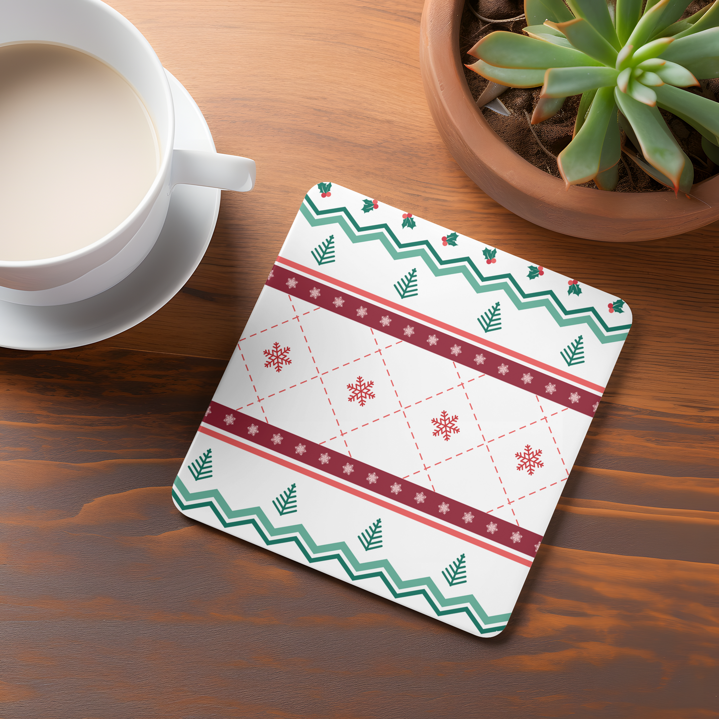 Christmas Ugly Sweater Ceramic Coaster