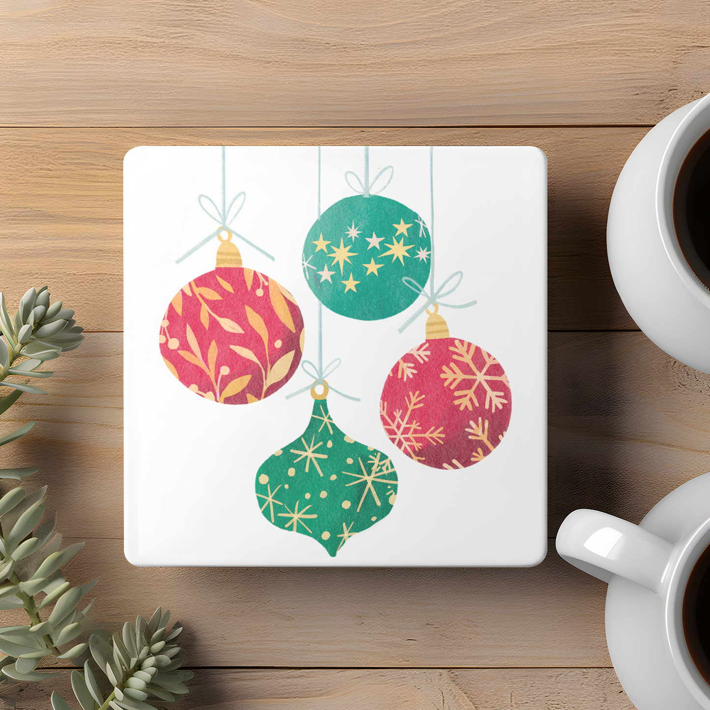 Christmas Ornaments Ceramic Coaster