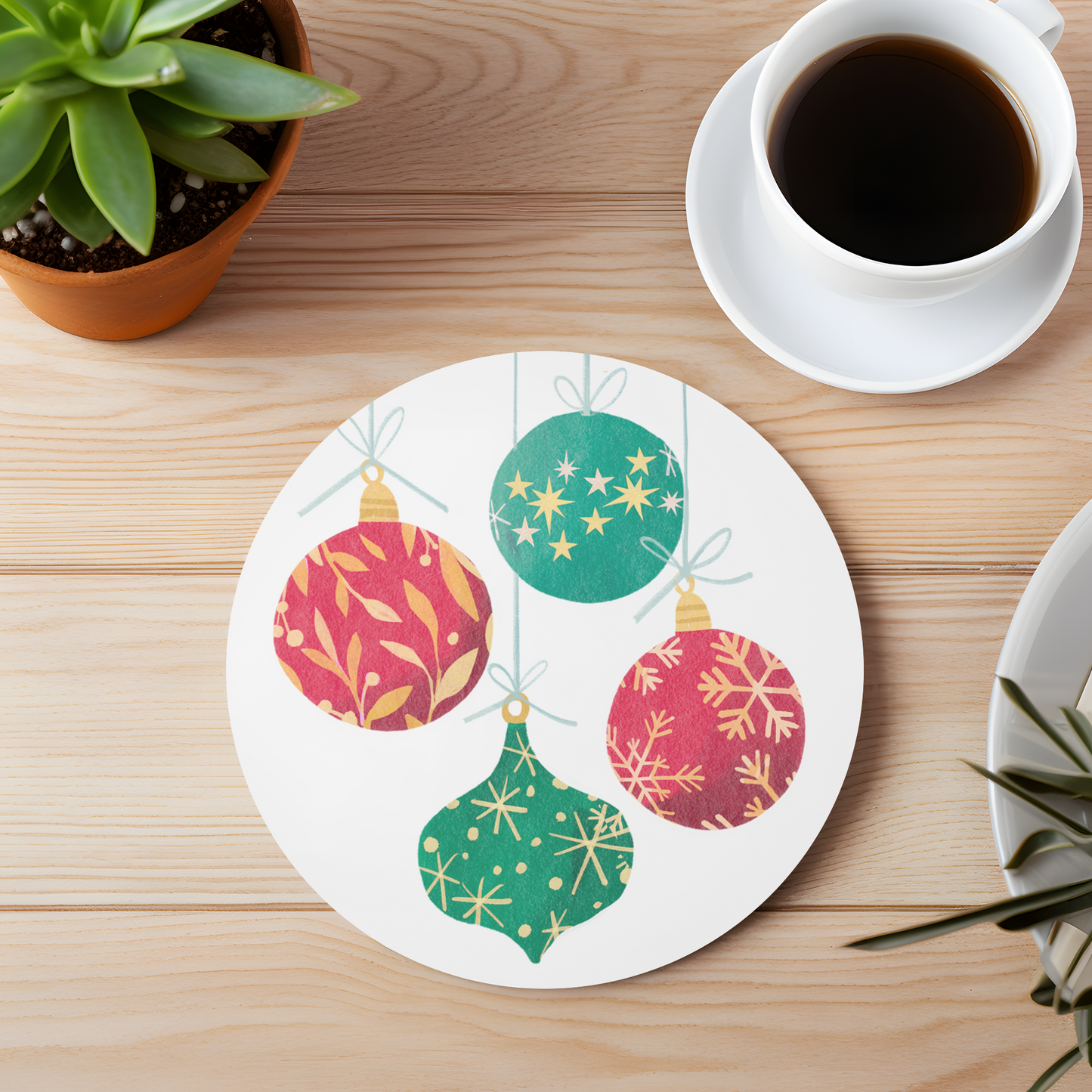 Christmas Ornaments Ceramic Coaster