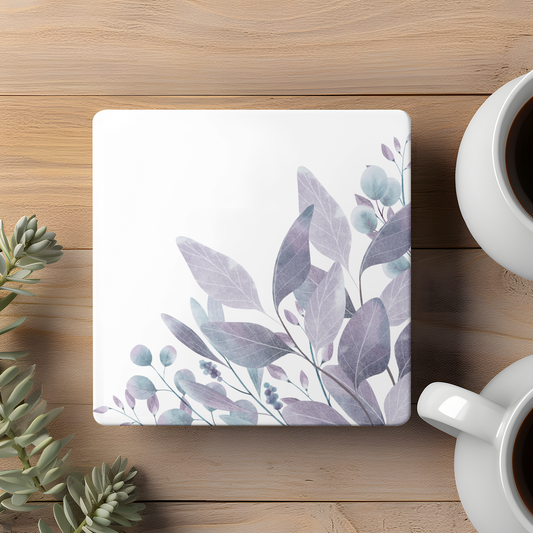 Chill Leaves Ceramic Coaster